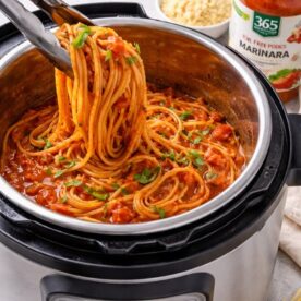 4-minute instant pot spaghetti and marinara