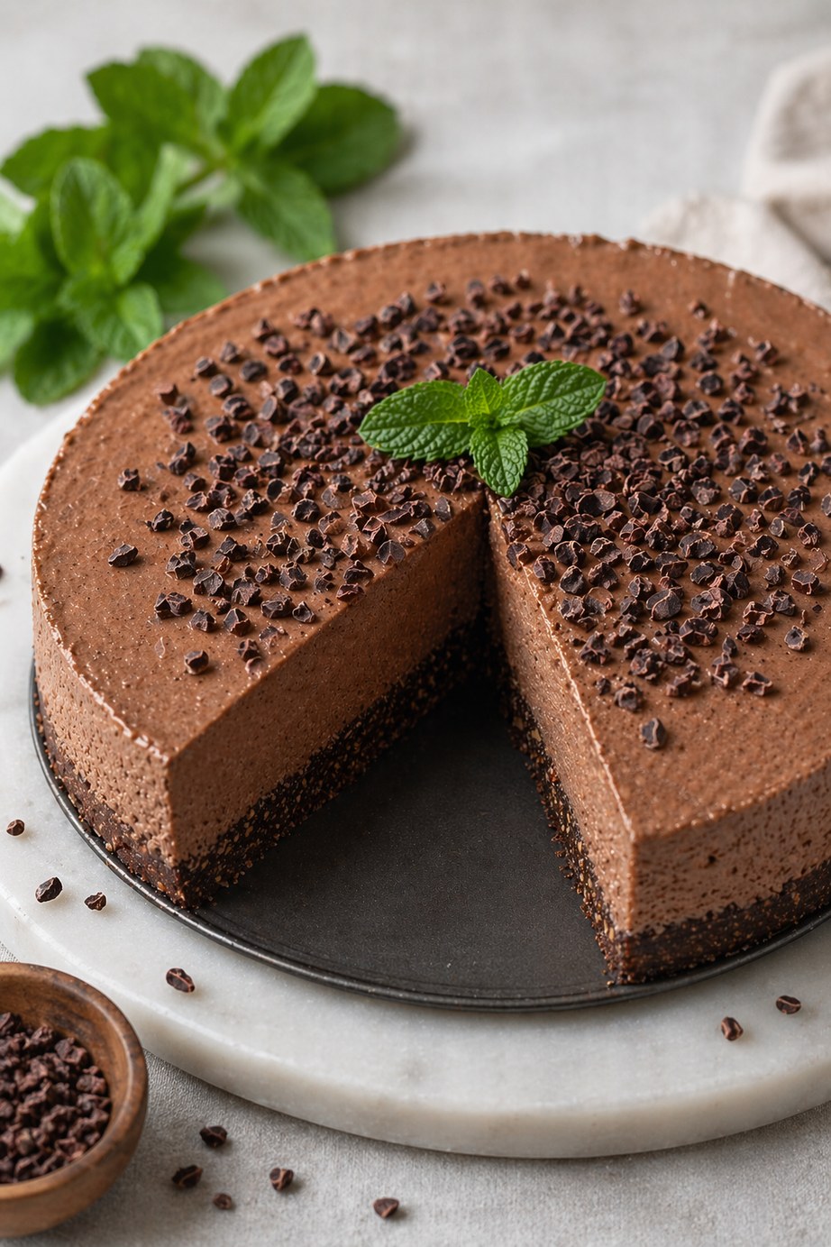 mint chocolate mousse torte