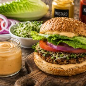 nutburger with sunflower drive-in mayo