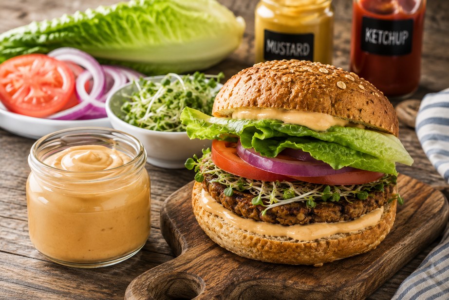 nutburger with sunflower drive-in mayo